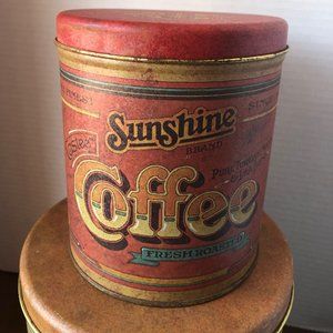 Vintage Sunshine coffee tin